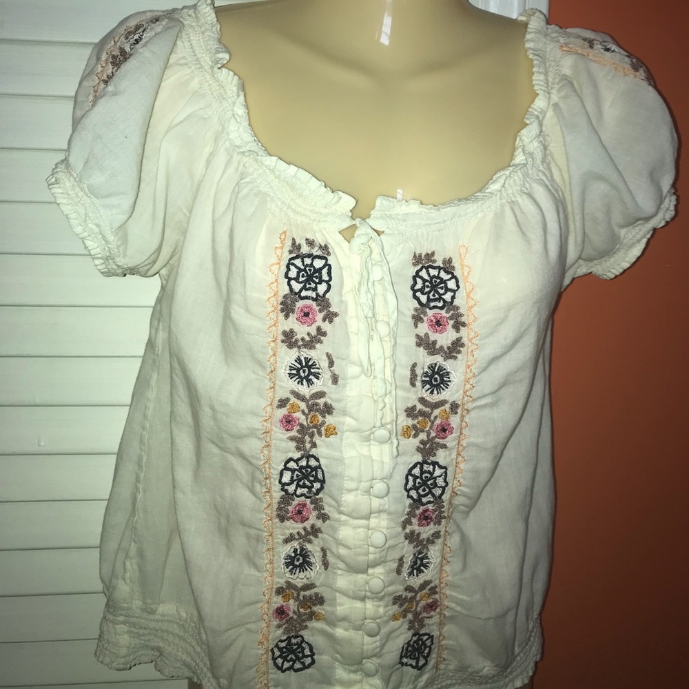 Zinc short sleeve blouse